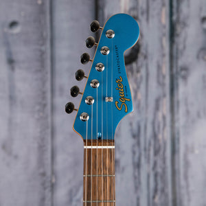 Squier Limited Edition Classic Vibe '60s Stratocaster HSS Electric Guitar, Lake Placid Blue, front headstock