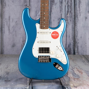 Squier Limited Edition Classic Vibe '60s Stratocaster HSS Electric Guitar, Lake Placid Blue, front closeup