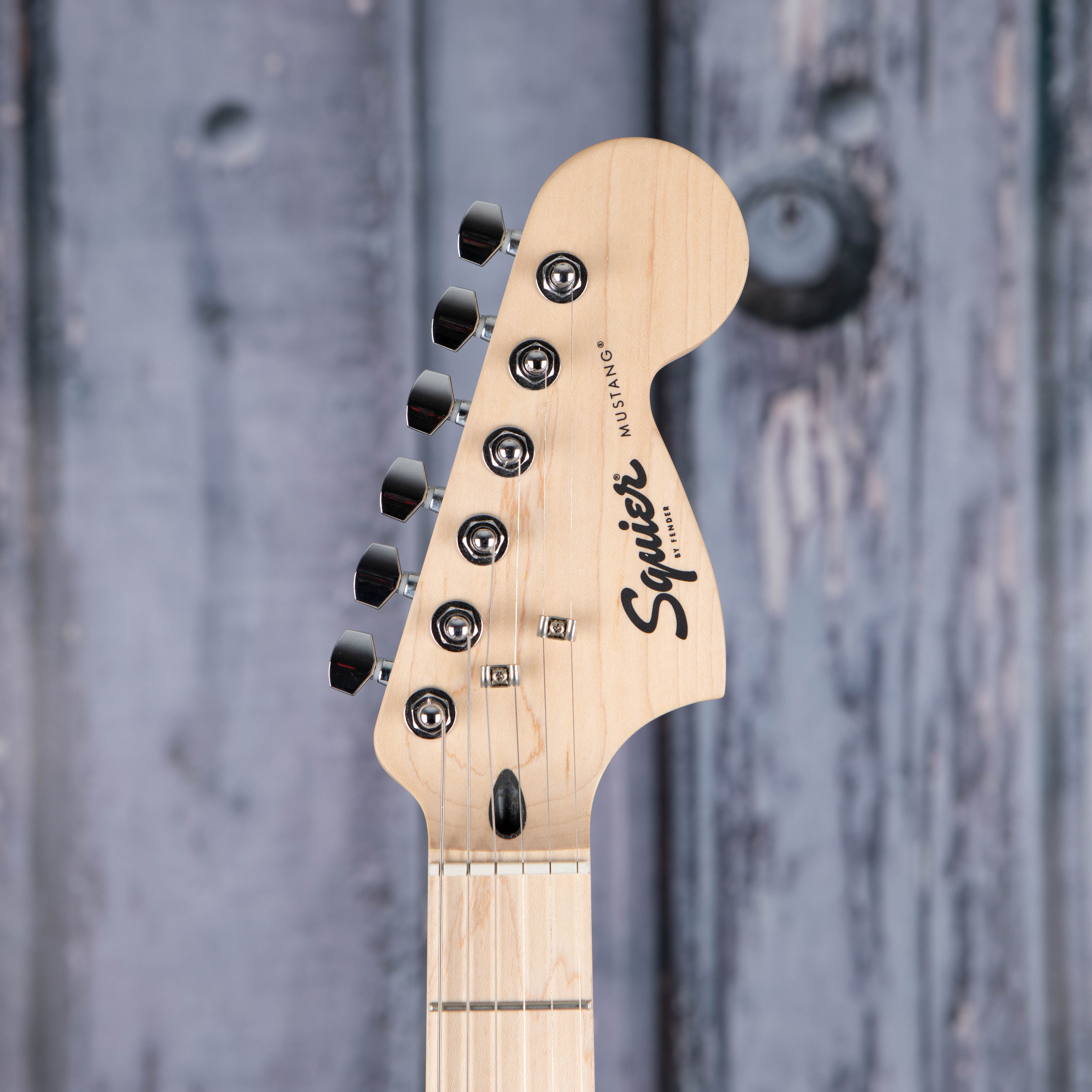 Squier Sonic Mustang Electric Guitar, 2-Color Sunburst, front headstock