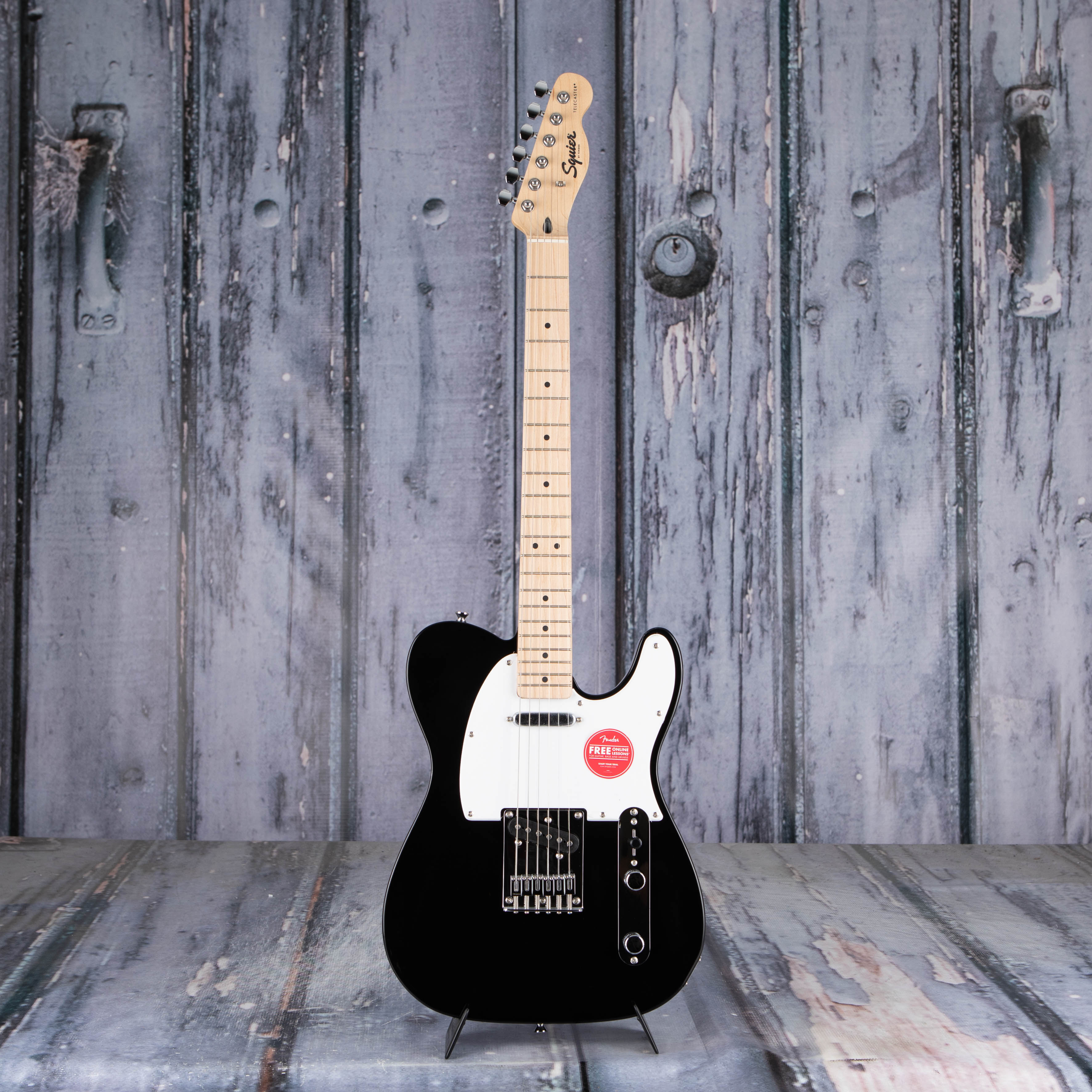 Squier Sonic Telecaster Electric Guitar, Black, front