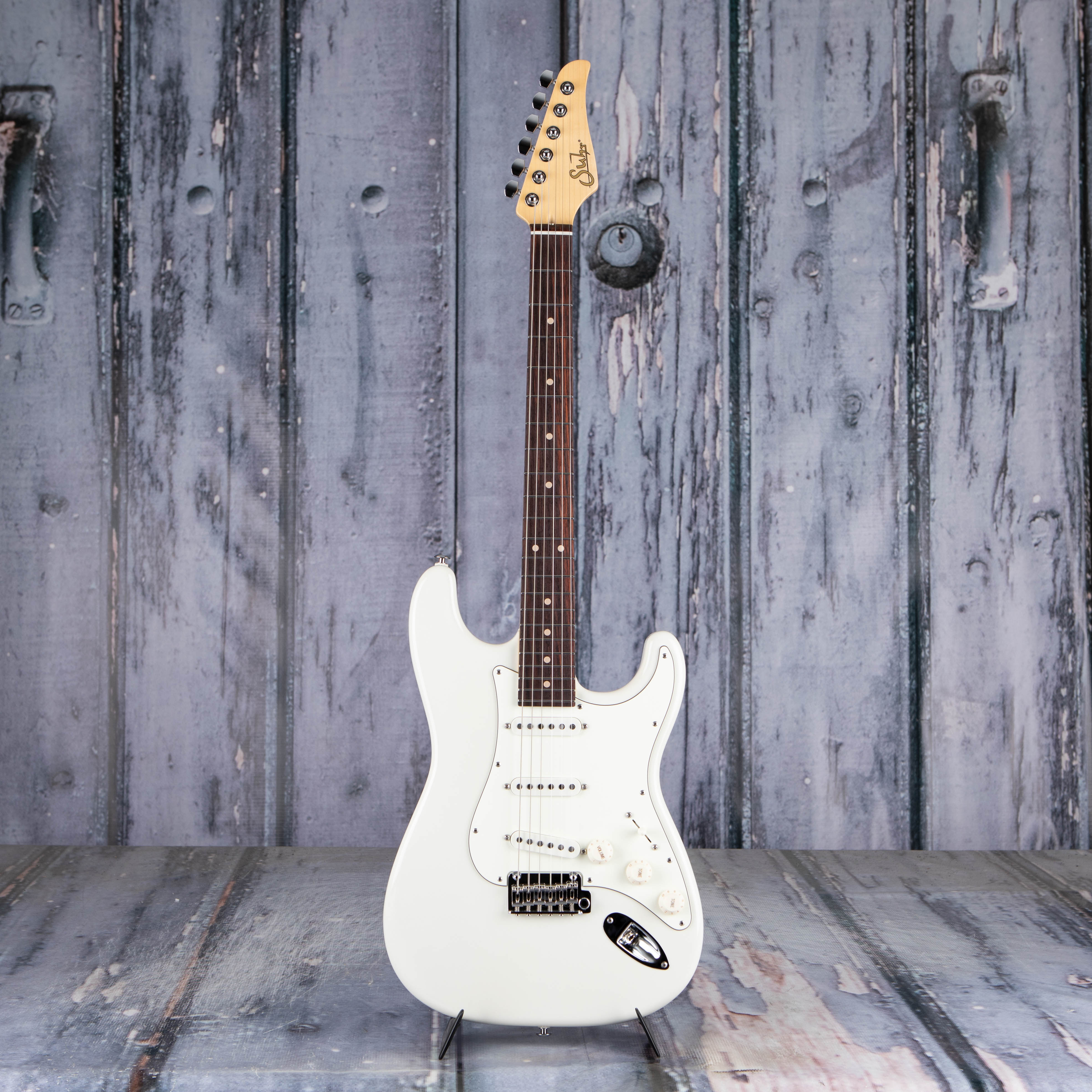 Suhr Classic S Electric Guitar, SSS, Olympic White, front