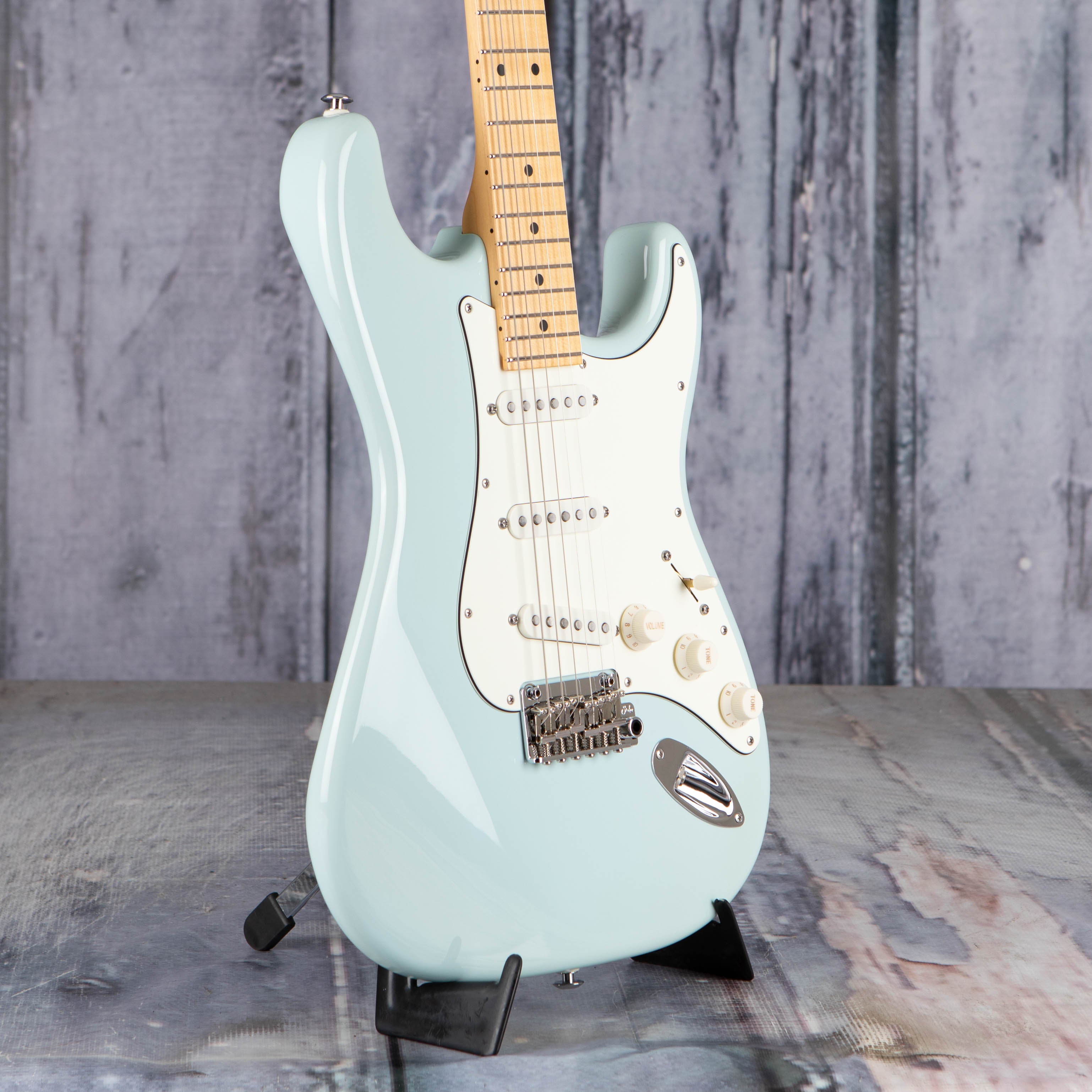 Suhr Classic S Electric Guitar, SSS, Sonic Blue, angle