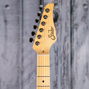 Suhr Classic T Electric Guitar, Trans Butterscotch, front headstock