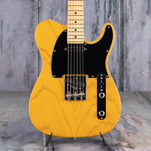 Suhr Classic T Electric Guitar, Trans Butterscotch, front closeup