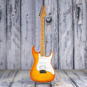 Suhr Standard Plus Electric Guitar, HSS, Trans Honey Amber Burst, front
