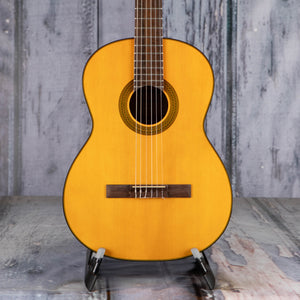 Takamine GC1 Classical Guitar, Natural, front closeup