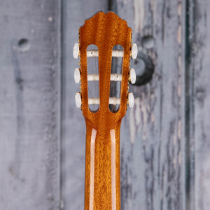 Takamine TC132SC Classical Acoustic/Electric Guitar, Natural, back headstock