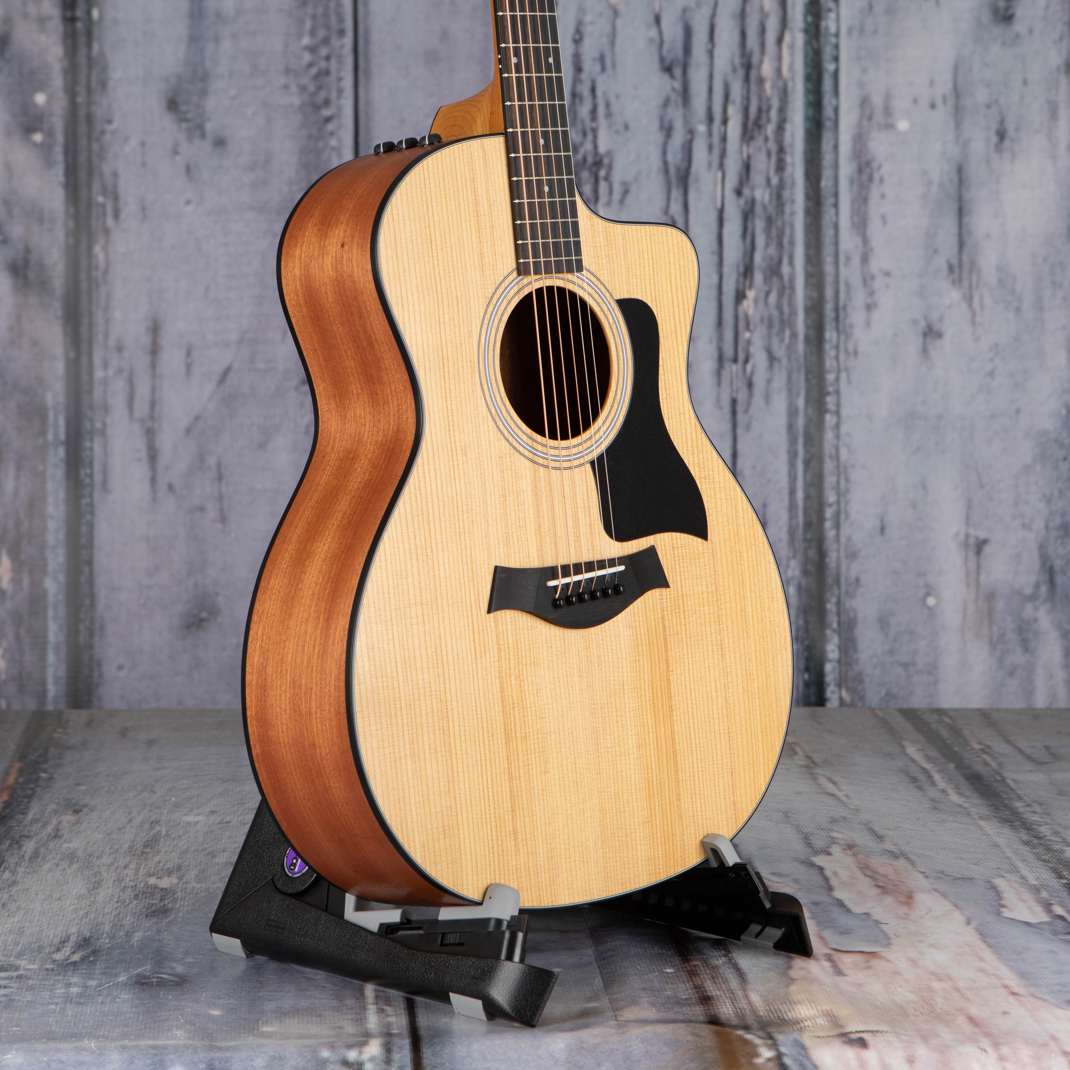Taylor 114ce Acoustic Electric Guitar, Natural, angle