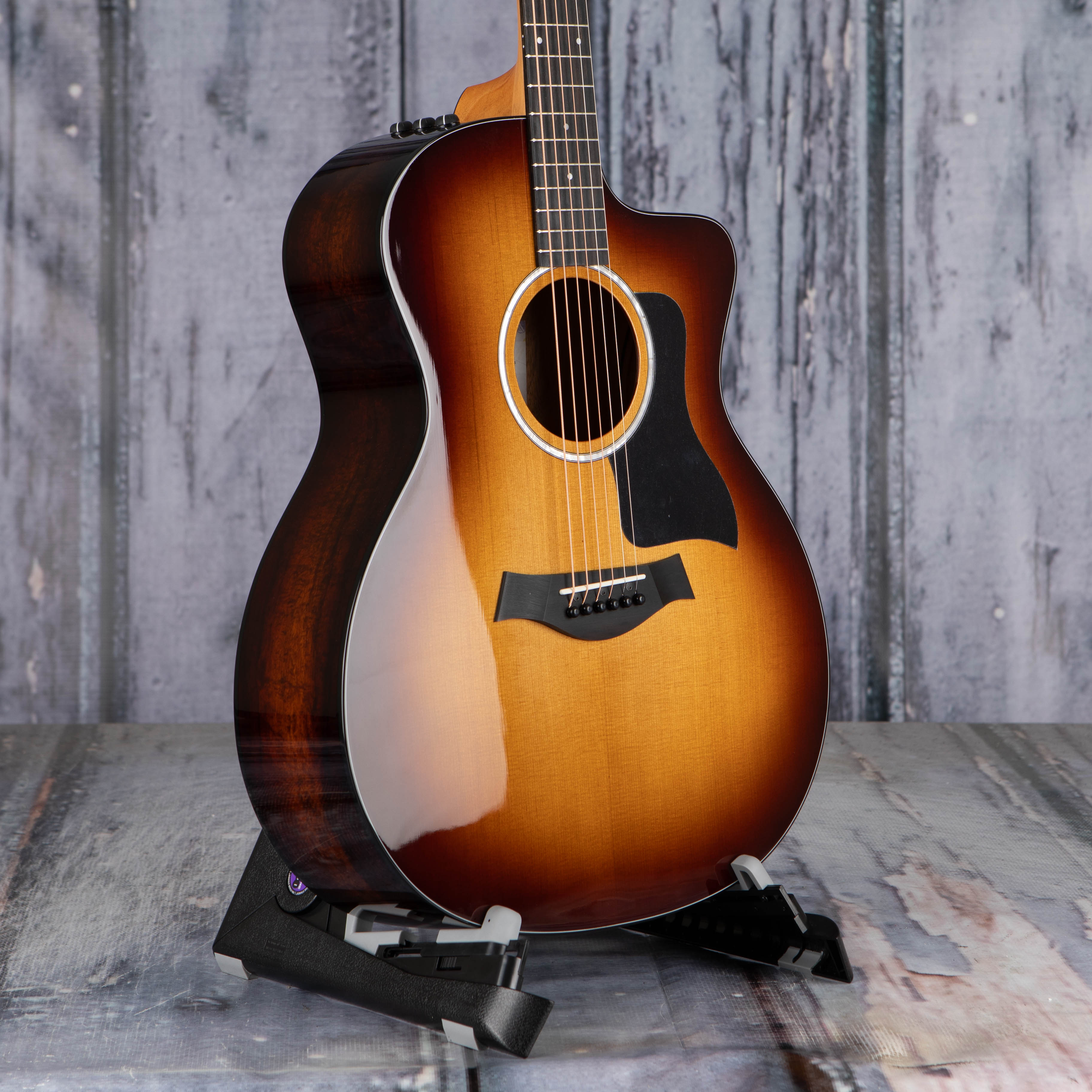 Taylor 214ce-K SB Plus Acoustic/Electric Guitar, Shaded Edgeburst, angle