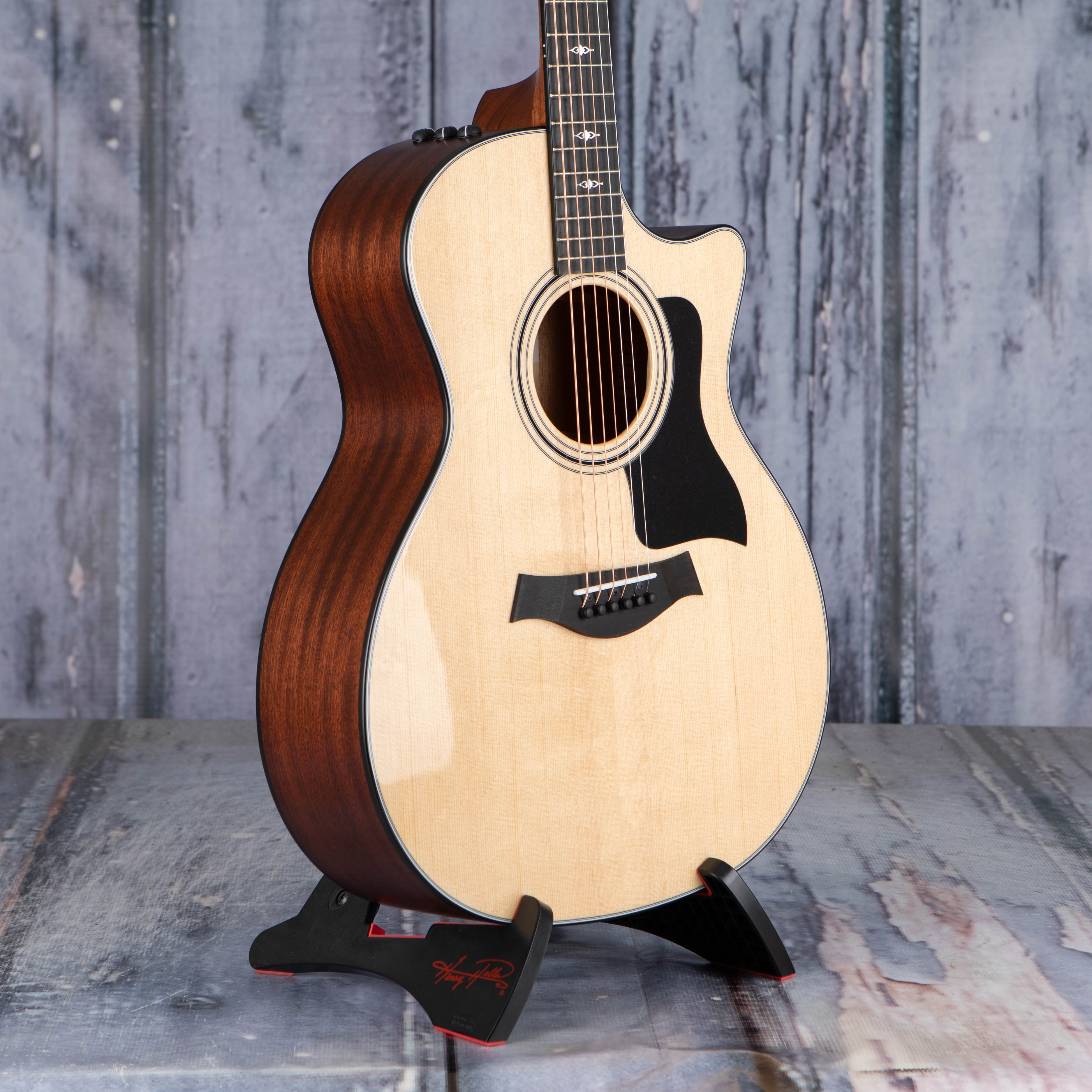 Taylor 314ce Acoustic/Electric Guitar, Natural, angle