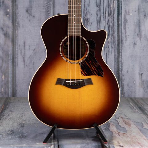 Taylor 50th Anniversary AD14ce-SB LTD Acoustic/Electric Guitar, Tobacco Sunburst, front closeup