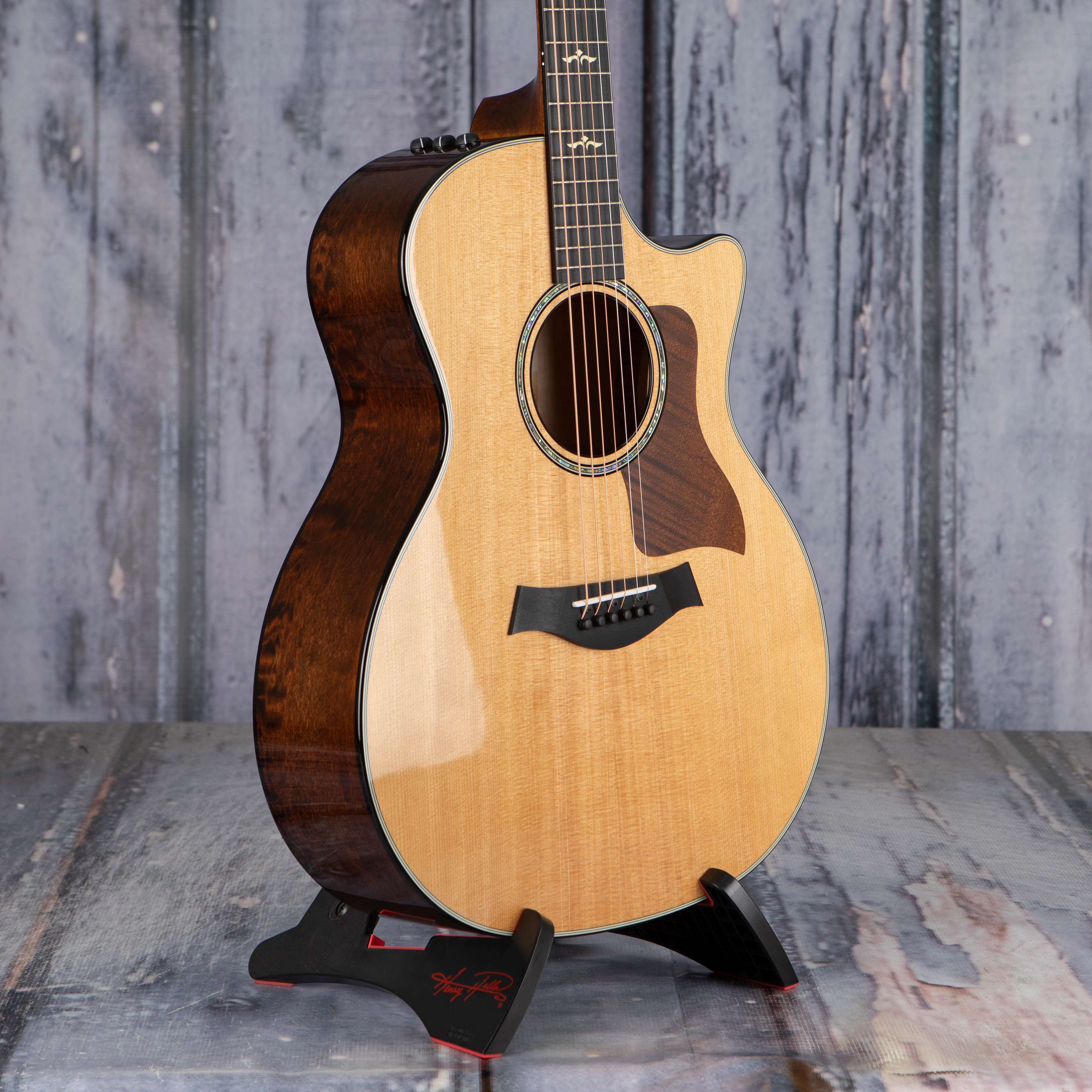 Taylor 614ce Acoustic/Electric Guitar, Natural, angle