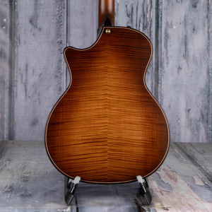 Taylor Builder's Edition 614ce Acoustic/Electric Guitar, Wild Honey Burst, back closeup