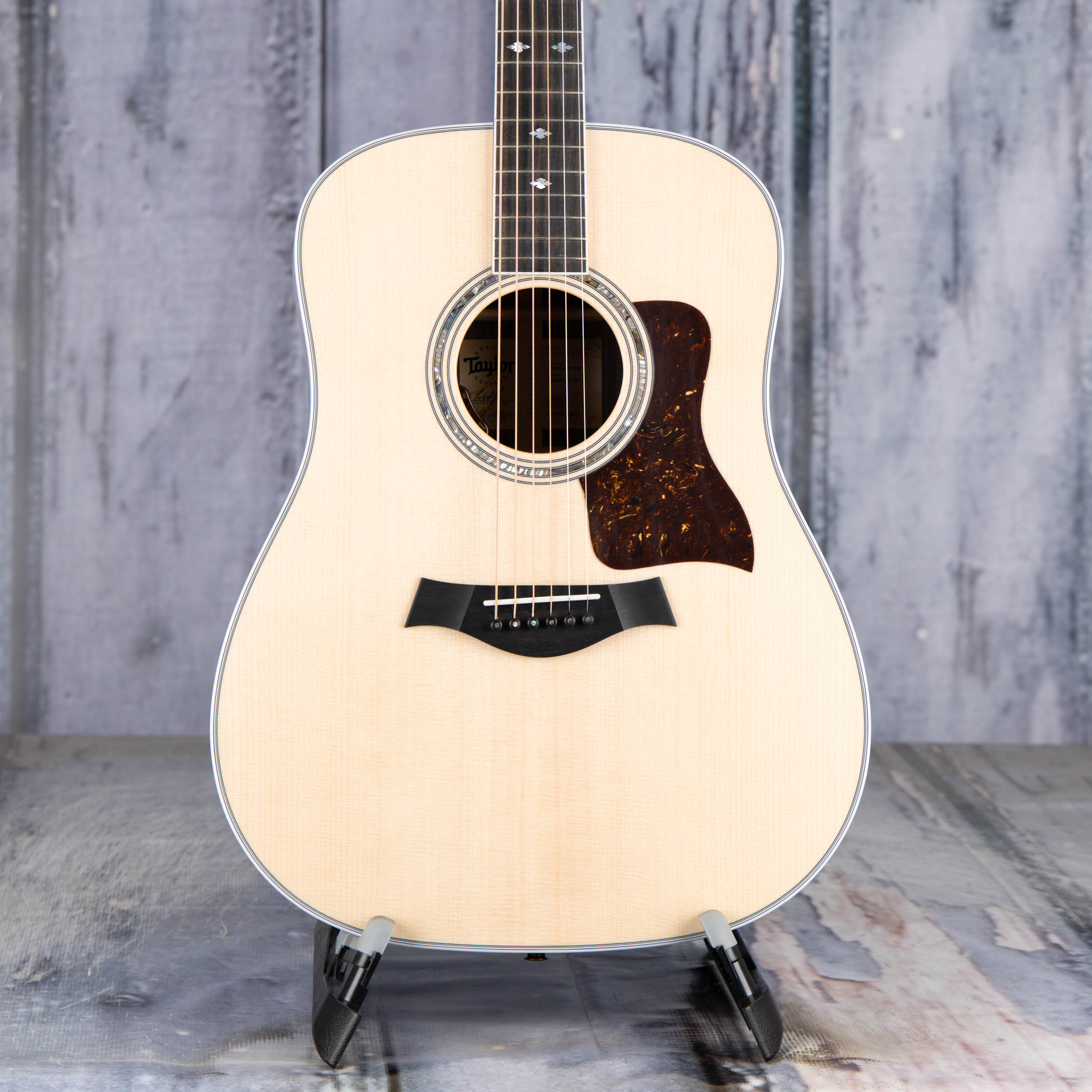 Taylor Legacy 810e Acoustic/Electric Guitar, Natural, front closeup