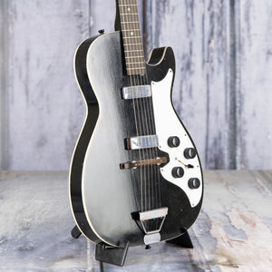 Used Airline Harmony Stratotone Electric Guitar, Black, angle