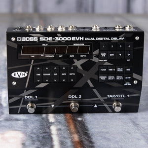 Used BOSS SDE-3000EVH Dual Digital Delay Effects Pedal, front