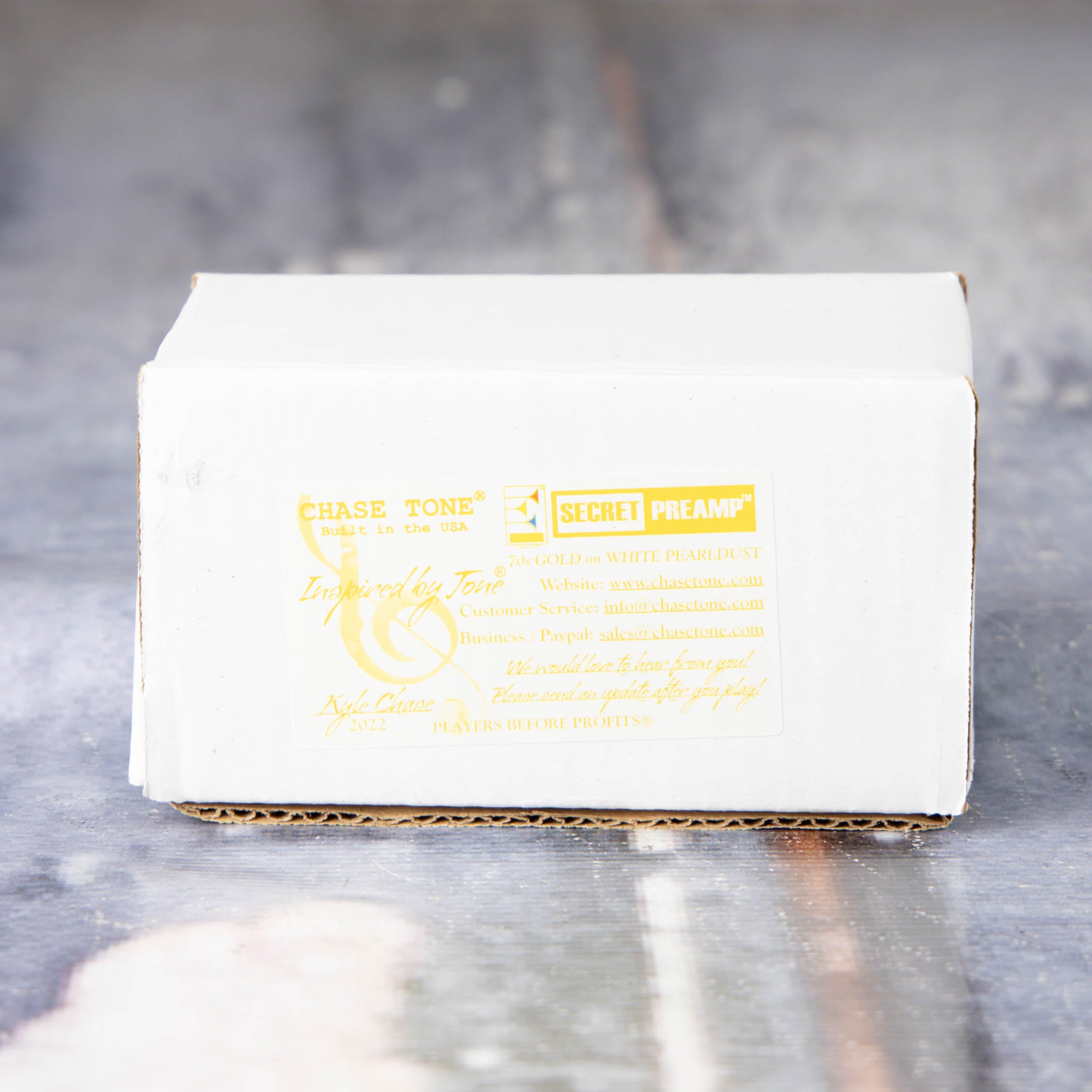 Used Chase Tone Secret Preamp Effects Pedal, box