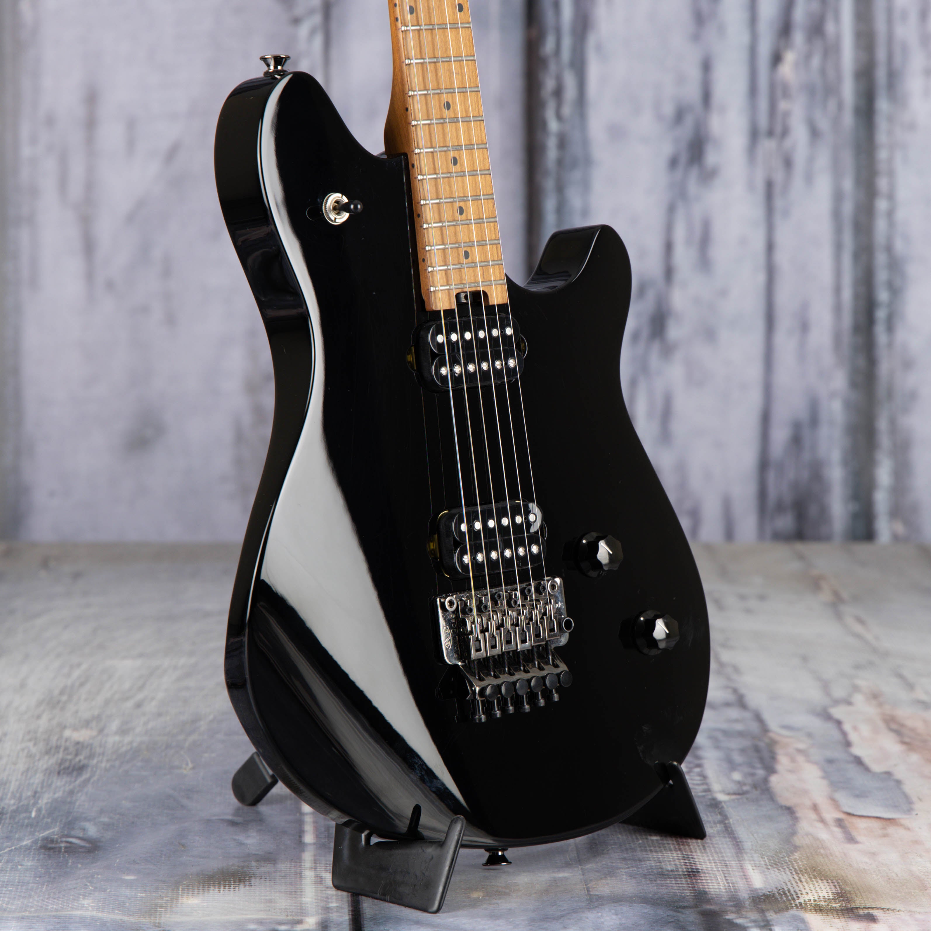 Used EVH Wolfgang Standard Electric Guitar, 2022, Gloss Black, angle