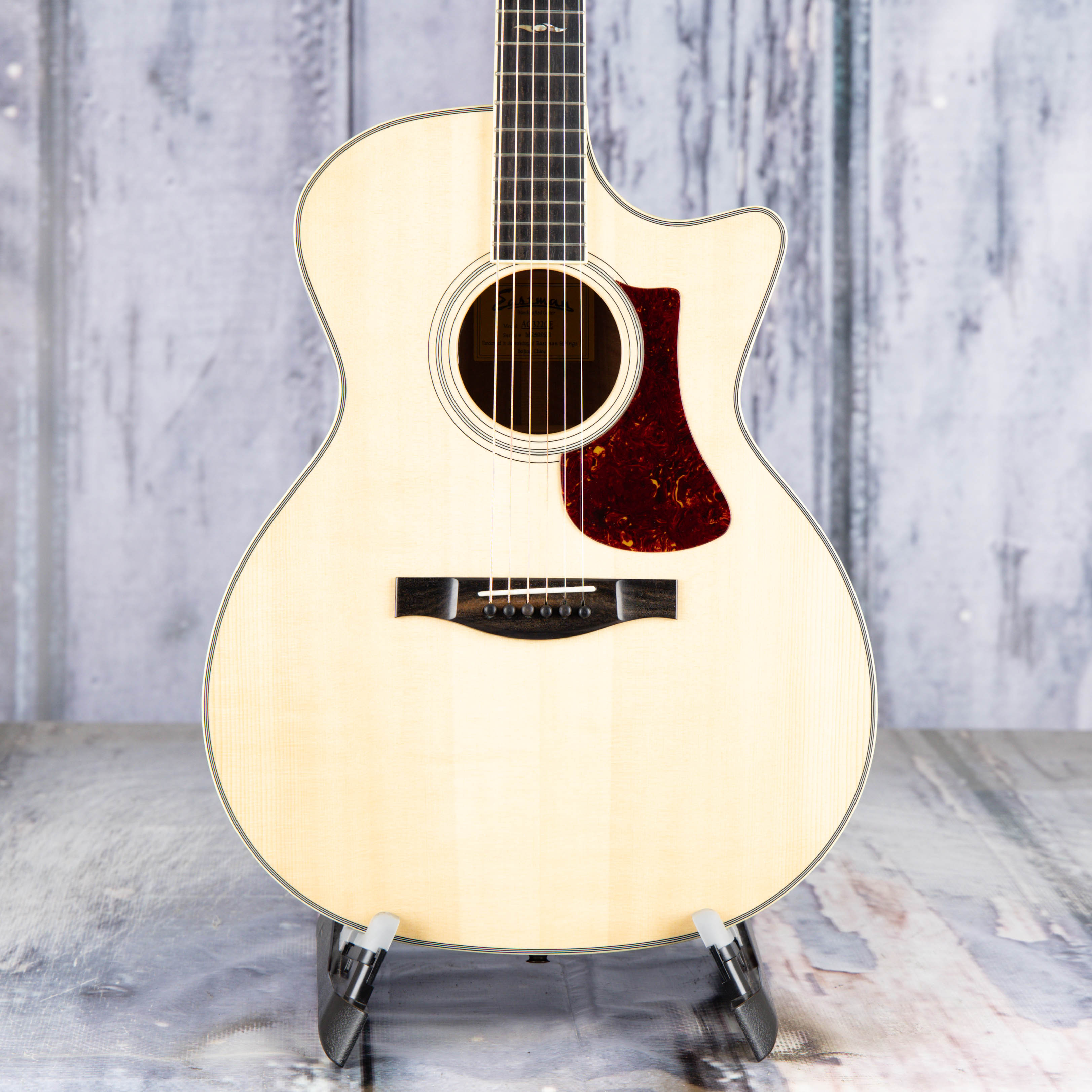 Used Eastman AC322CE Acoustic/Electric Guitar, 2024, Natural, front closeup