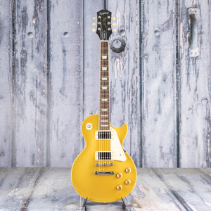 Used Epiphone Les Paul Standard Electric Guitar, Gold Top, front