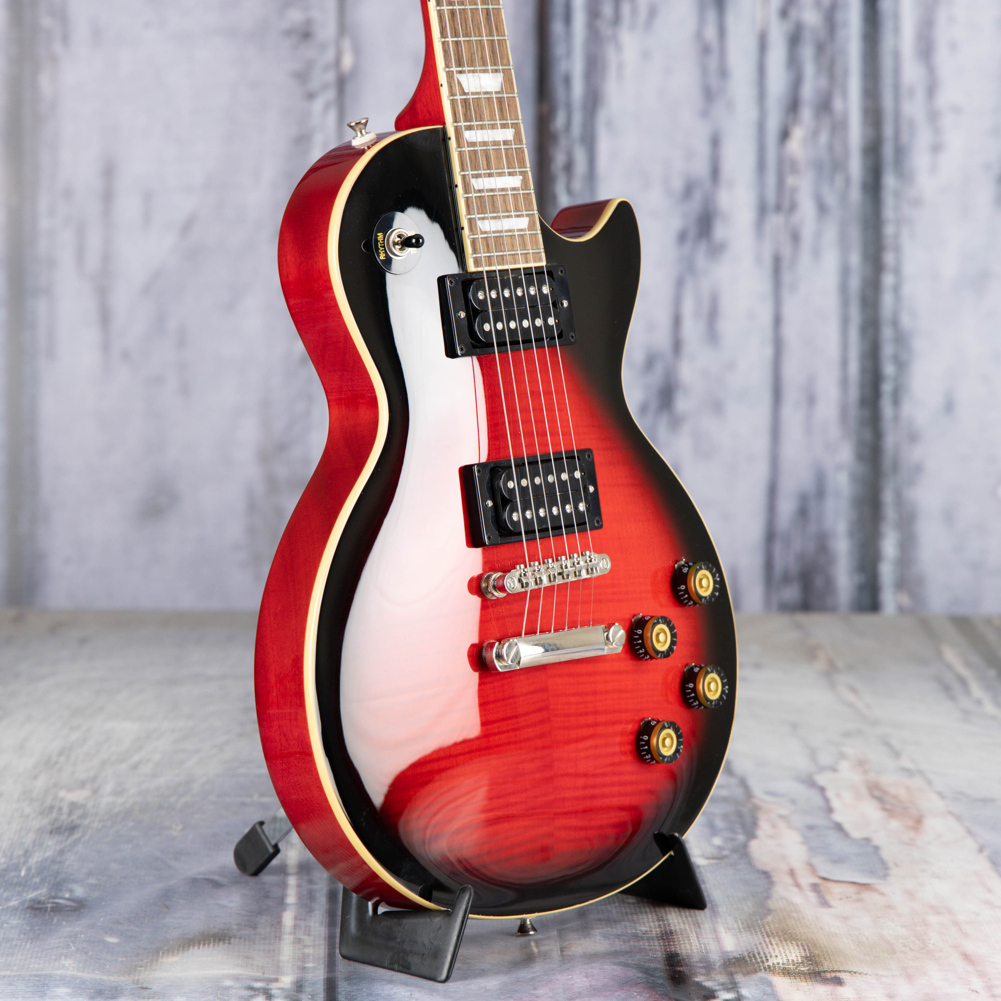 Used Epiphone Slash Les Paul Standard Electric Guitar, 2021, Vermillion, angle