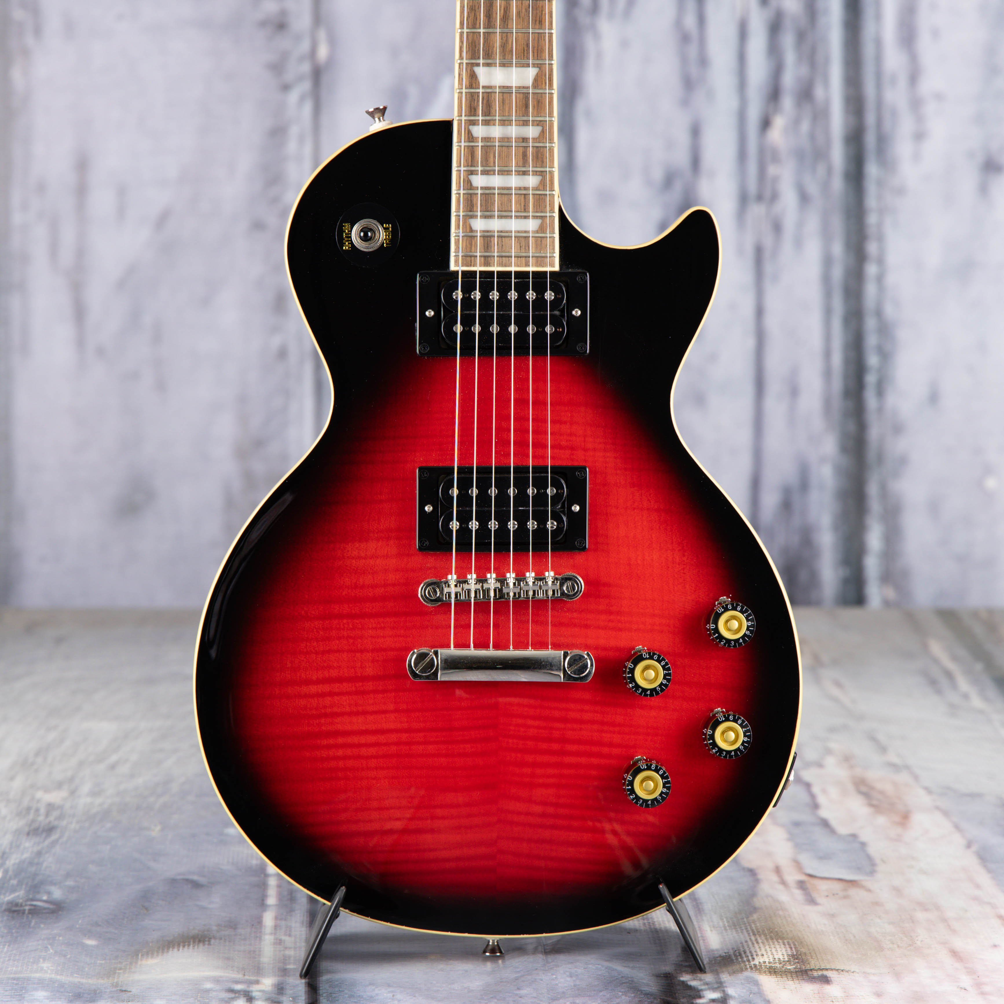 Used Epiphone Slash Les Paul Standard Electric Guitar, 2021, Vermillion, front closeup