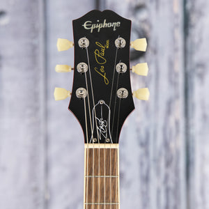 Used Epiphone Slash Les Paul Standard Electric Guitar, 2021, Vermillion, front headstock