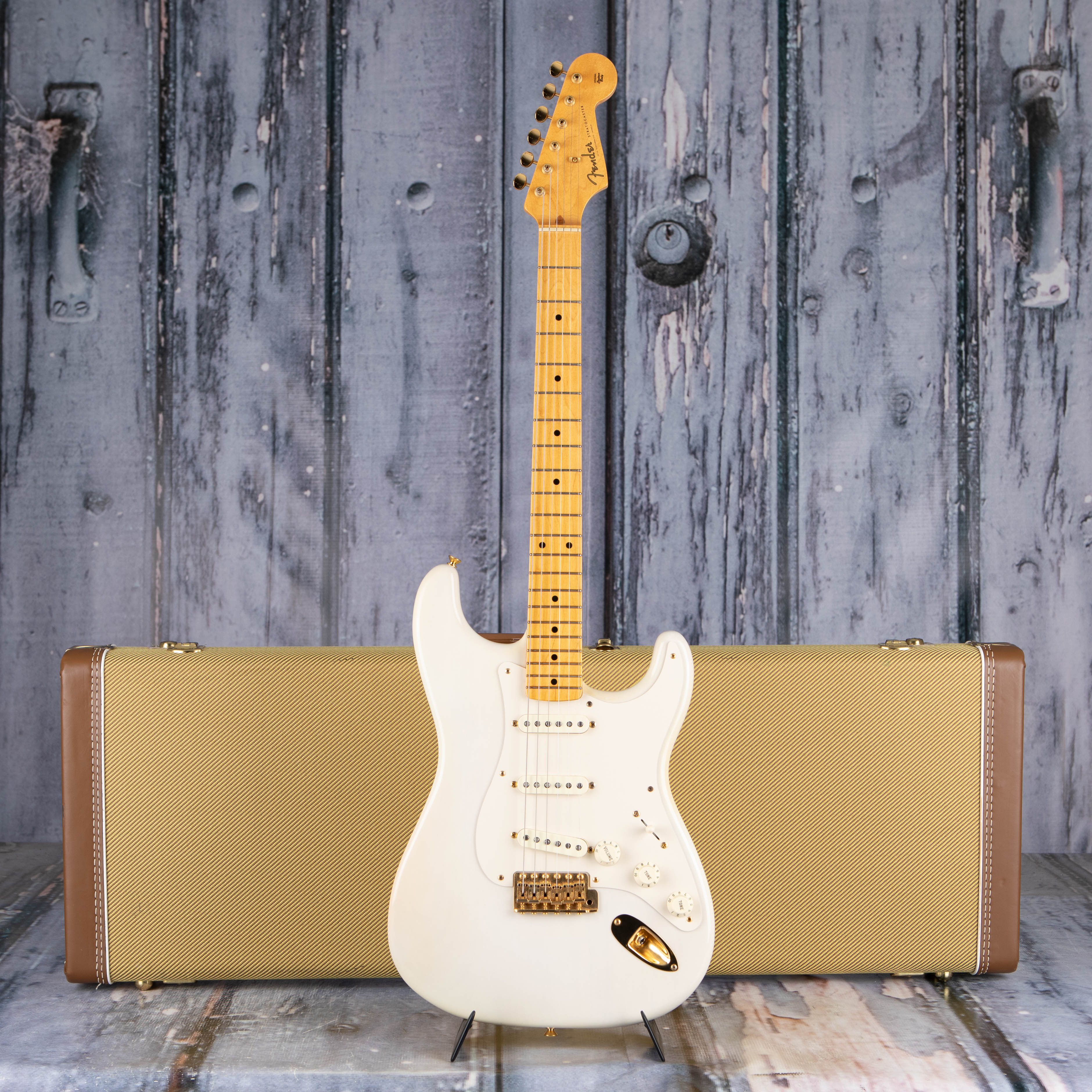 Used Fender American Vintage 1957 Commemorative Stratocaster Electric Guitar, 2007, White Blonde, case