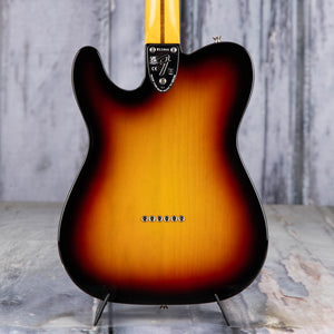 Used Fender American Vintage II 1972 Telecaster Thinline Semi-Hollowbody Guitar, 2022, 3-Tone Sunburst, back closeup