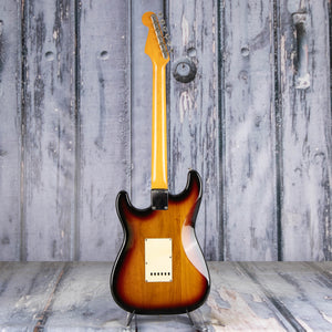 Used Fender Vintage Series 1962 Reissue Stratocaster Electric Guitar, 1988, 3-Color Sunburst, back