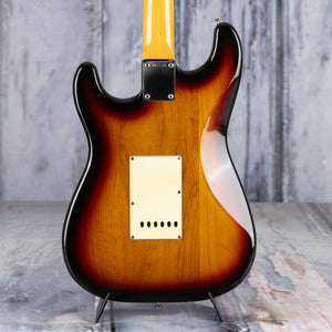 Used Fender Vintage Series 1962 Reissue Stratocaster Electric Guitar, 1988, 3-Color Sunburst, back closeup