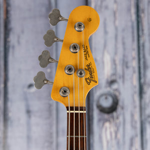 Used Fender American Vintage 1962 Jazz Bass Guitar, 1994, 3-Tone Sunburst, front headstock