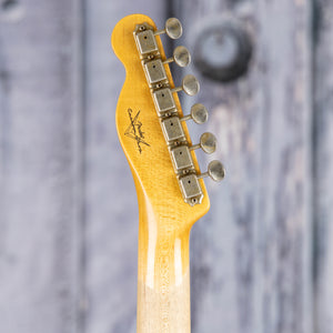 Used Fender Custom Shop Postmodern Telecaster Journeyman Relic Electric Guitar, 2024, Faded Aged Candy Tangerine, back headstock