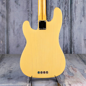 Used Fender Custom Shop Vintage Custom 1951 Precision Bass Guitar, 2022, Nocaster Blonde, back closeup