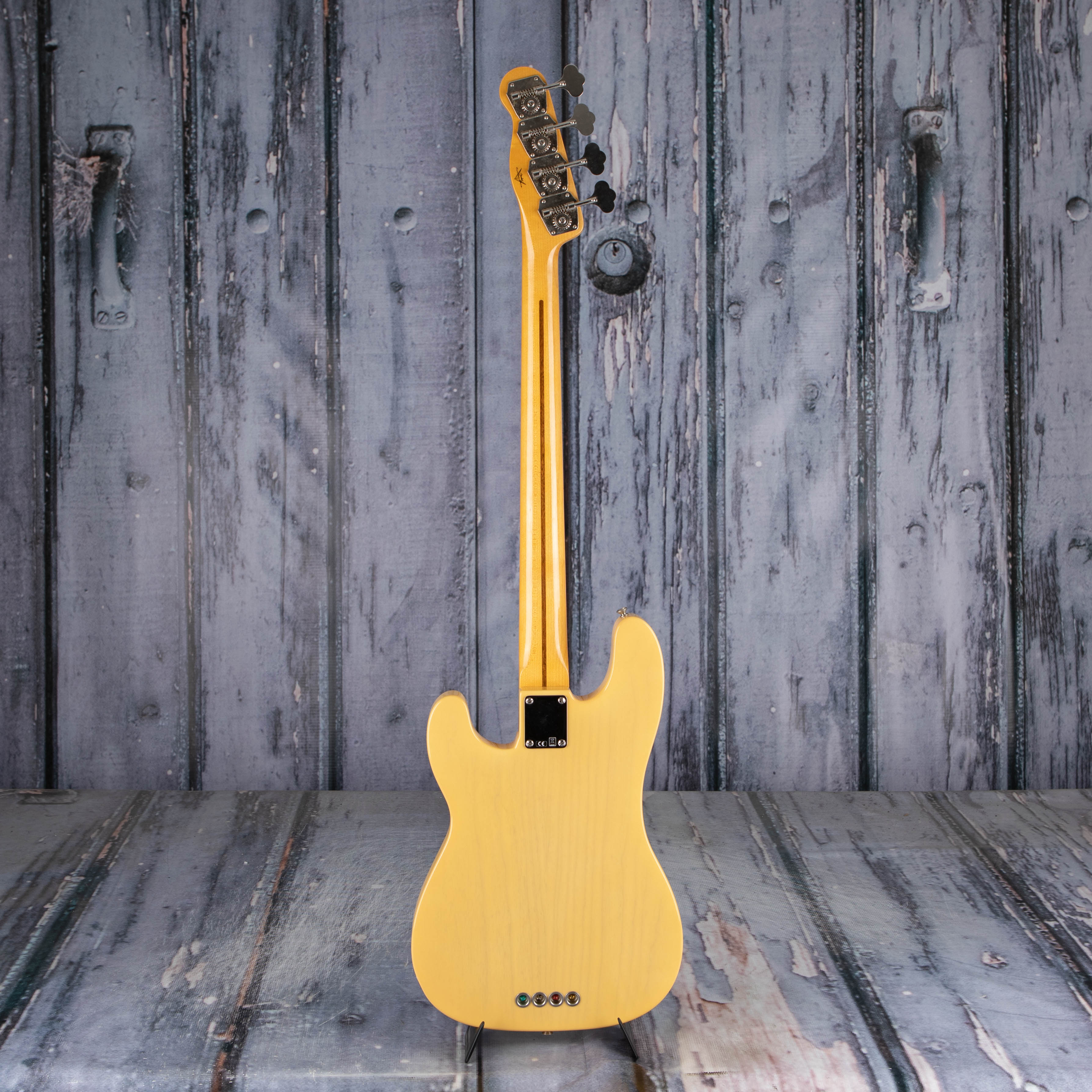Used Fender Custom Shop Vintage Custom 1951 Precision Bass Guitar, 2022, Nocaster Blonde, back