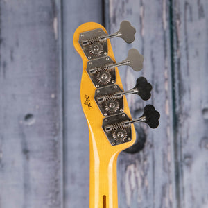 Used Fender Custom Shop Vintage Custom 1951 Precision Bass Guitar, 2022, Nocaster Blonde, back headstock