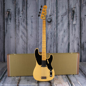 Used Fender Custom Shop Vintage Custom 1951 Precision Bass Guitar, 2022, Nocaster Blonde, case