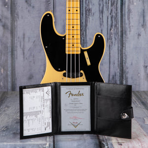 Used Fender Custom Shop Vintage Custom 1951 Precision Bass Guitar, 2022, Nocaster Blonde, coa