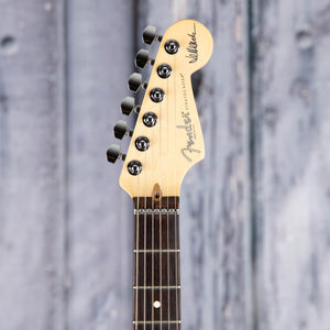 Used Fender Jeff Beck Stratocaster Electric Guitar, 2024, Olympic White, front headstock