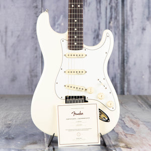 Used Fender Jeff Beck Stratocaster Electric Guitar, 2024, Olympic White, coa