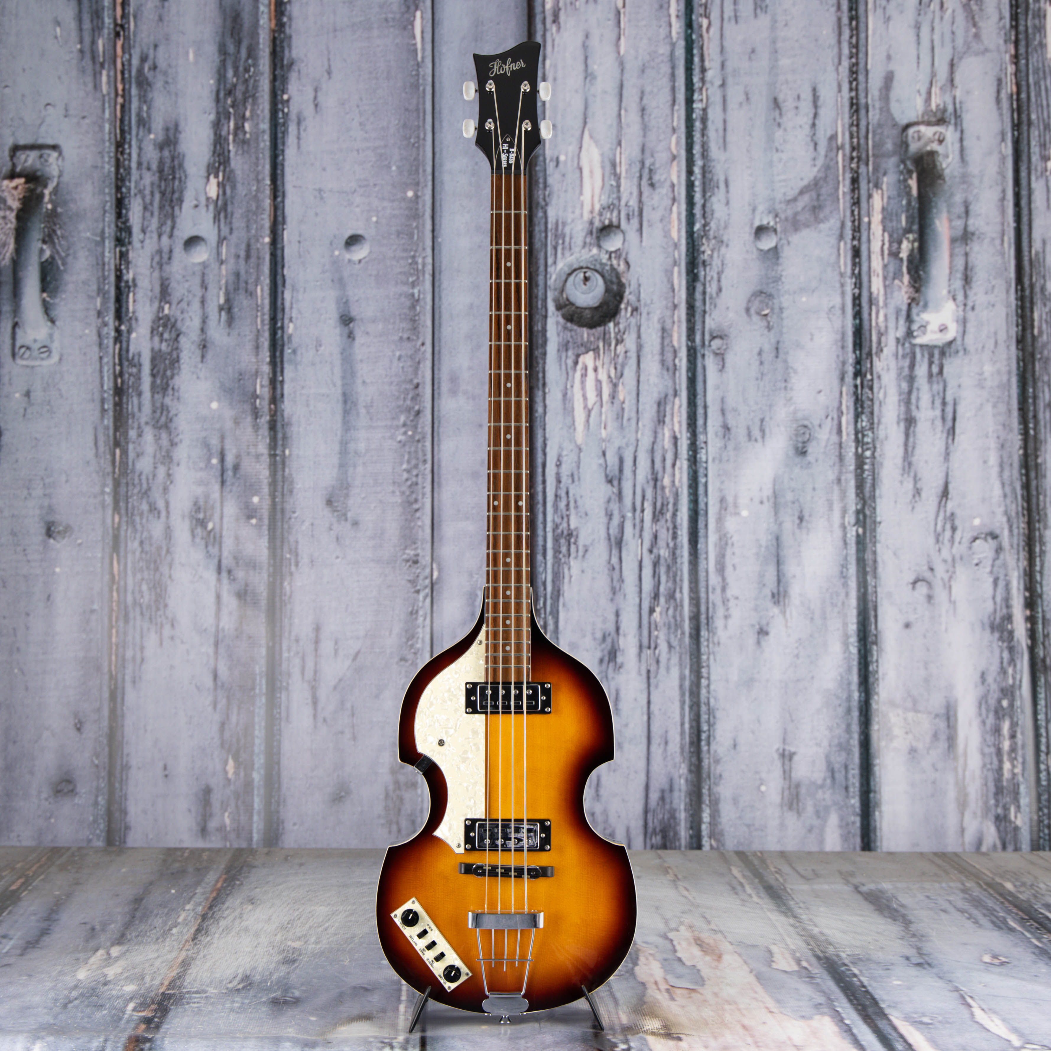 Used Höfner Hi-Series Left-Handed Violin Bass Guitar, Vintage Sunburst, front