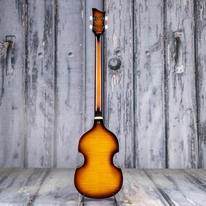 Used Höfner Hi-Series Left-Handed Violin Bass Guitar, Vintage Sunburst, back
