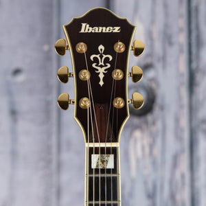 Used Ibanez Artstar AS153 Semi-Hollowbody Guitar, Antique Yellow Sunburst, front headstock