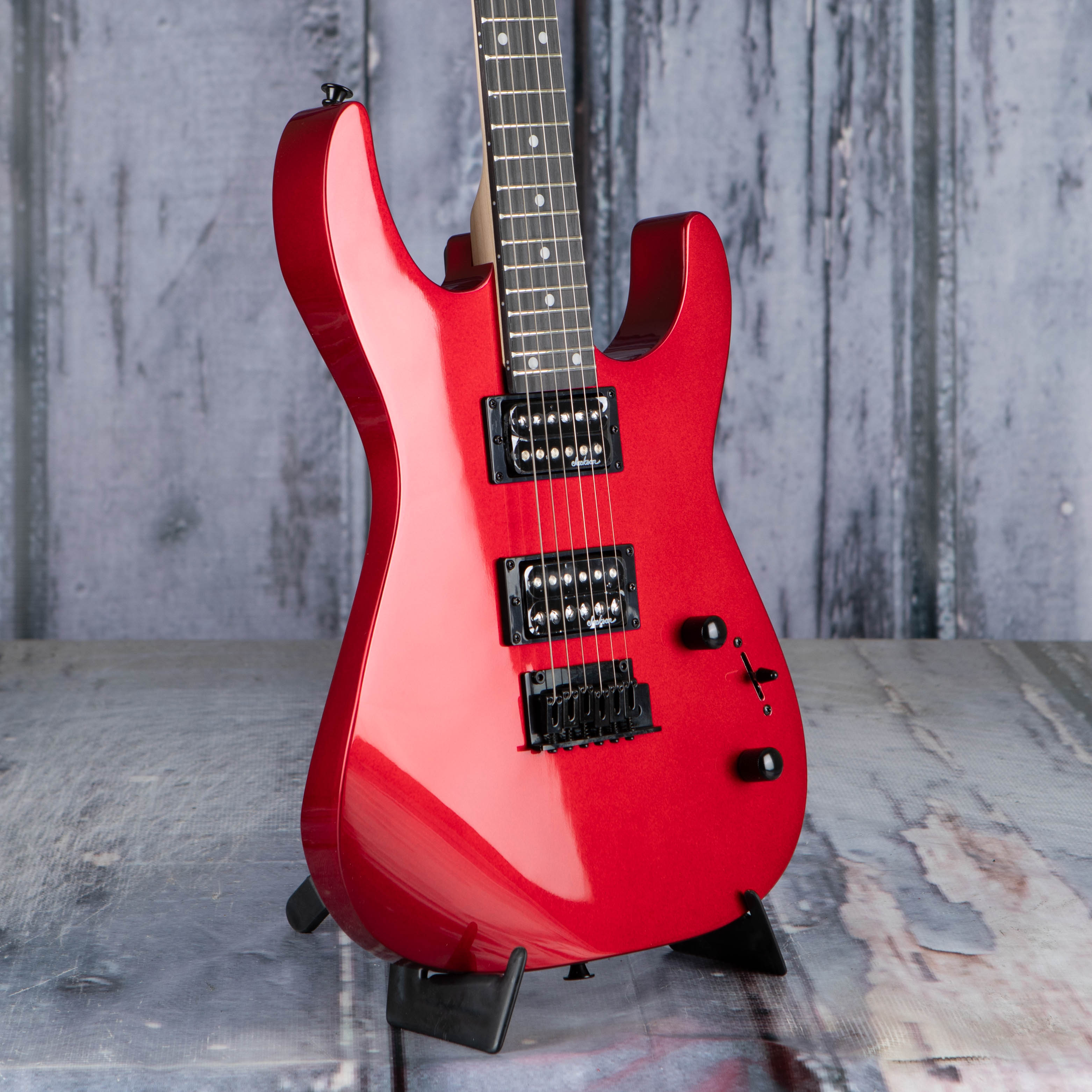 Jackson JS Series Dinky JS12 Electric Guitar, Metallic Red, angle