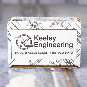 Used Keeley Germanium Amplifier Effects Pedal, box