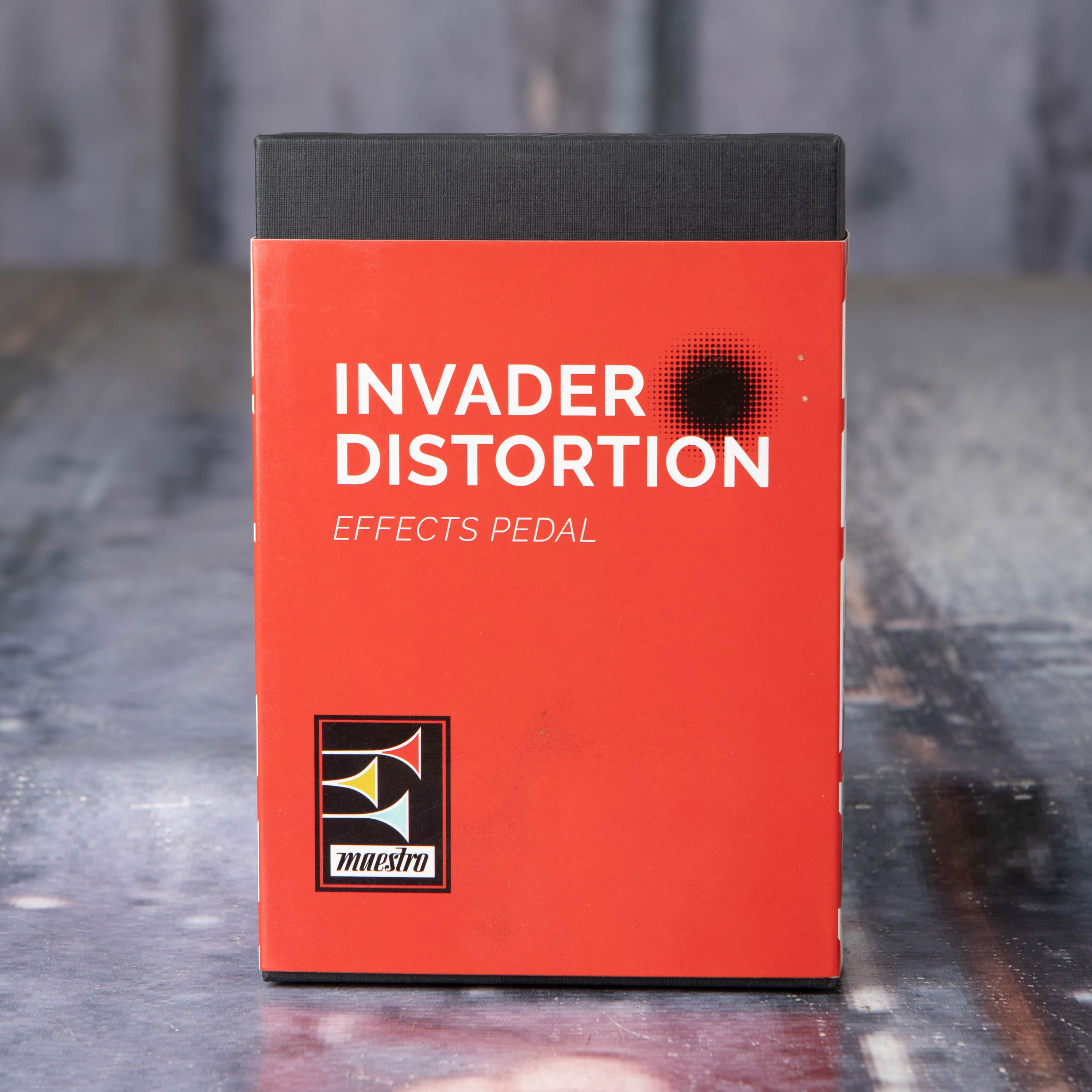 Used Maestro Invader Distortion Effects Pedal, box