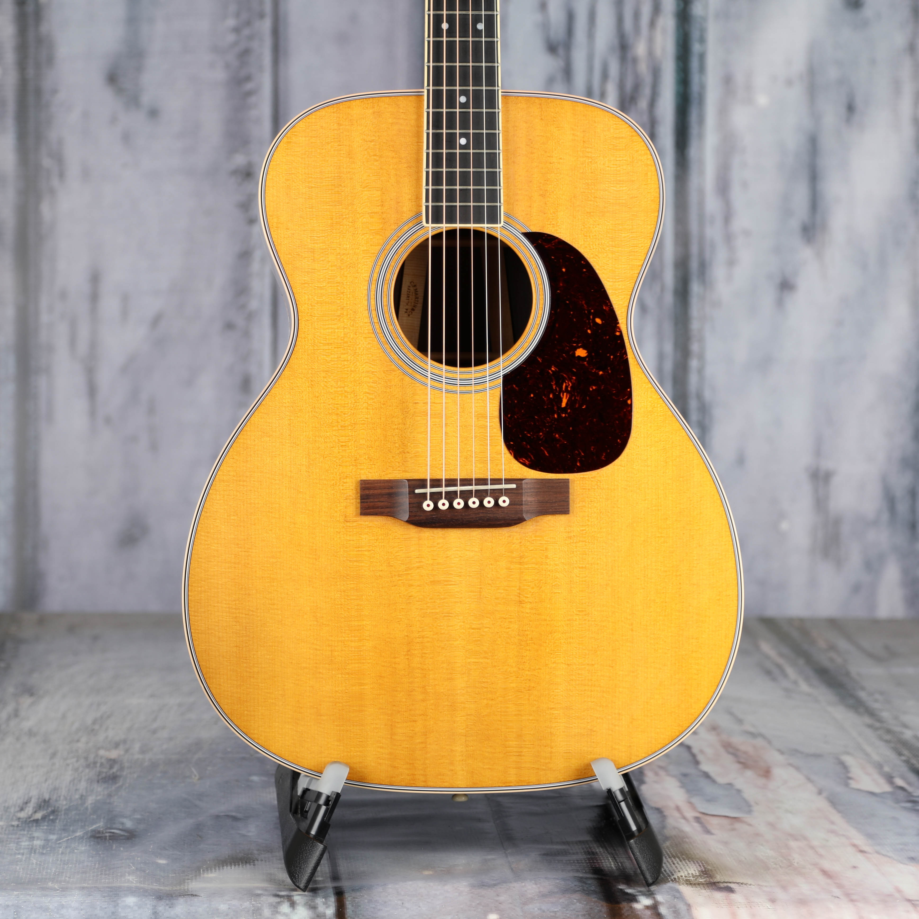 Used Martin M-36 Acoustic Guitar, Natural, front closeup