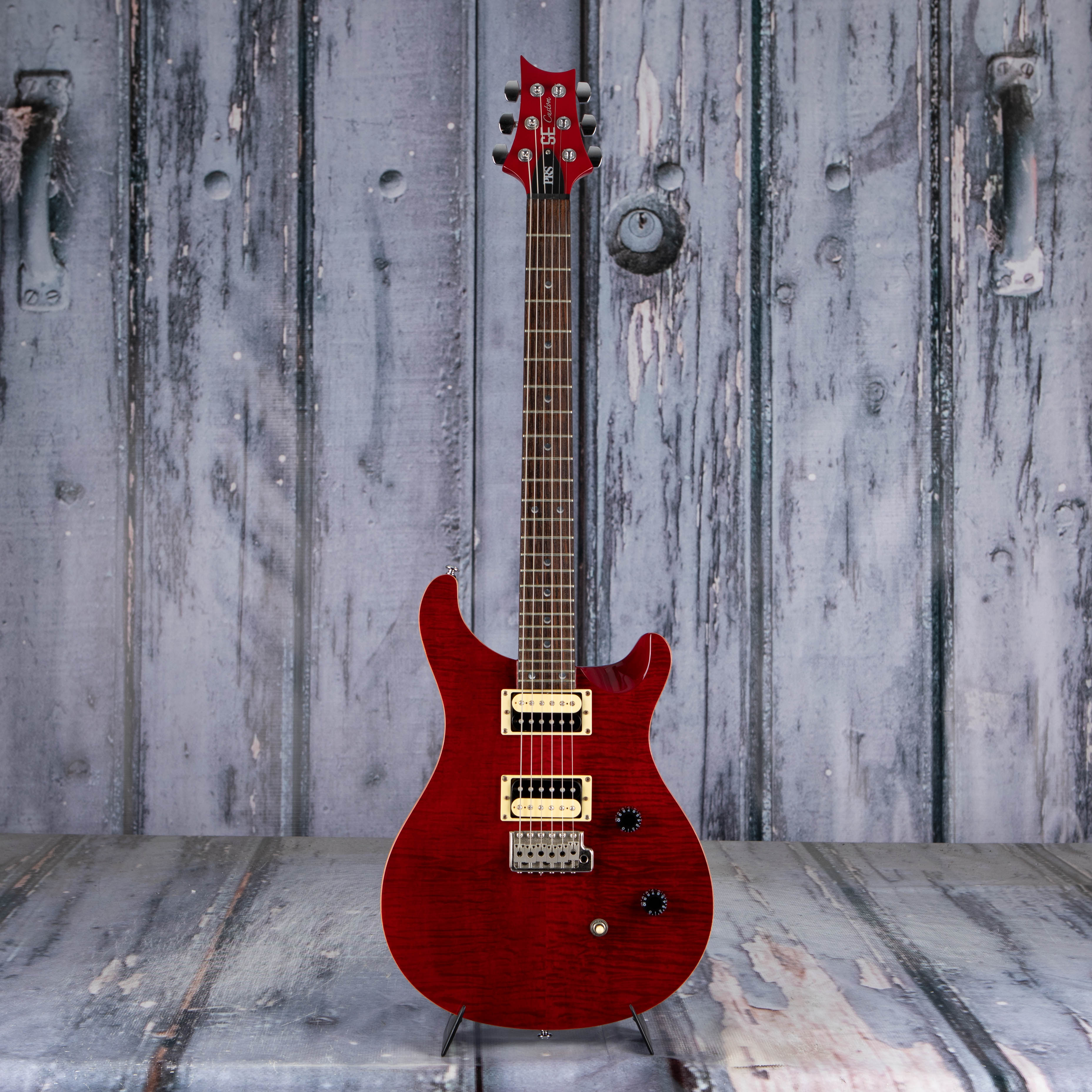 Used Paul Reed Smith SE Custom 24 Electric Guitar, Scarlet Red, front