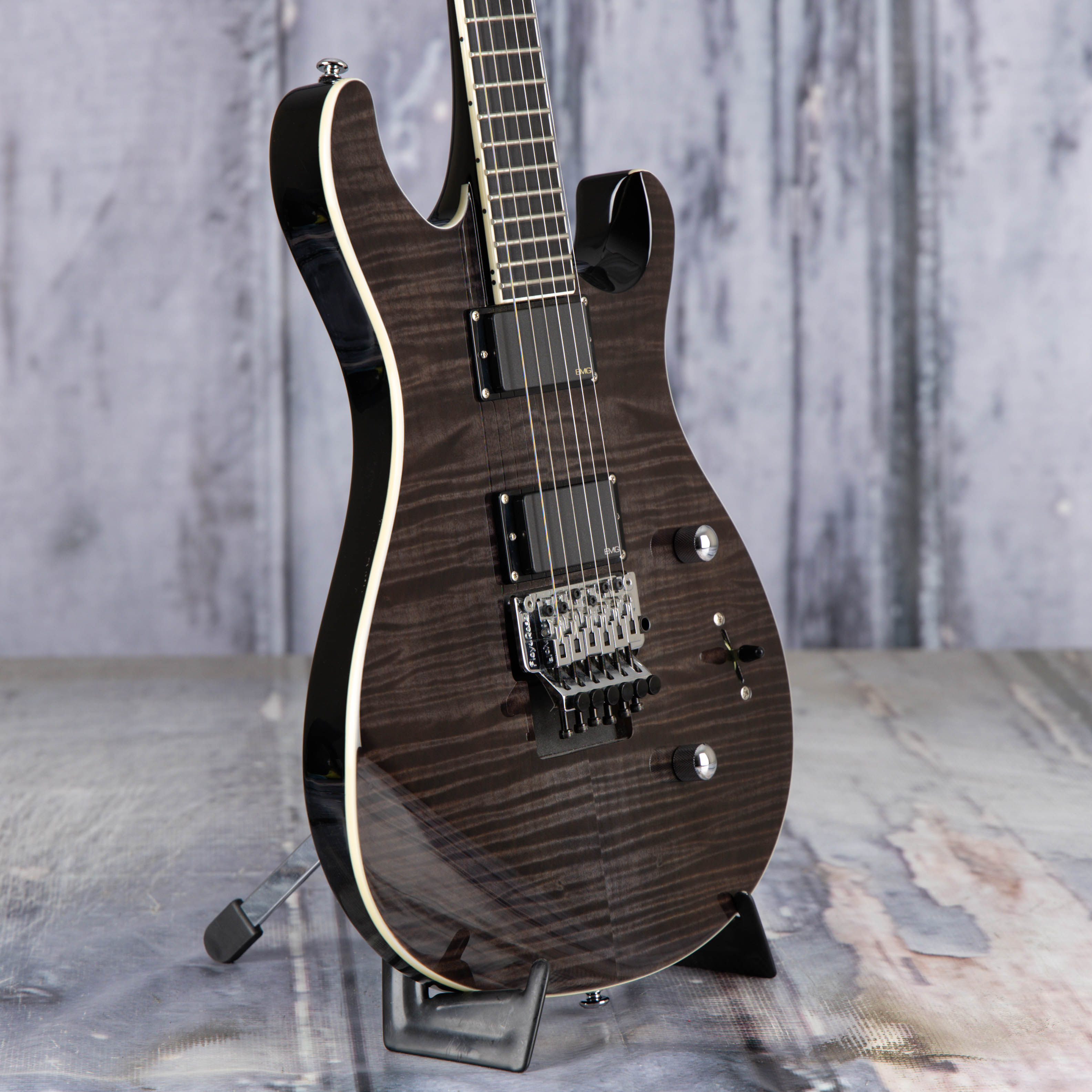 Used Paul Reed Smith SE Toreno Electric Guitar, 2021, Transparent Black, angle