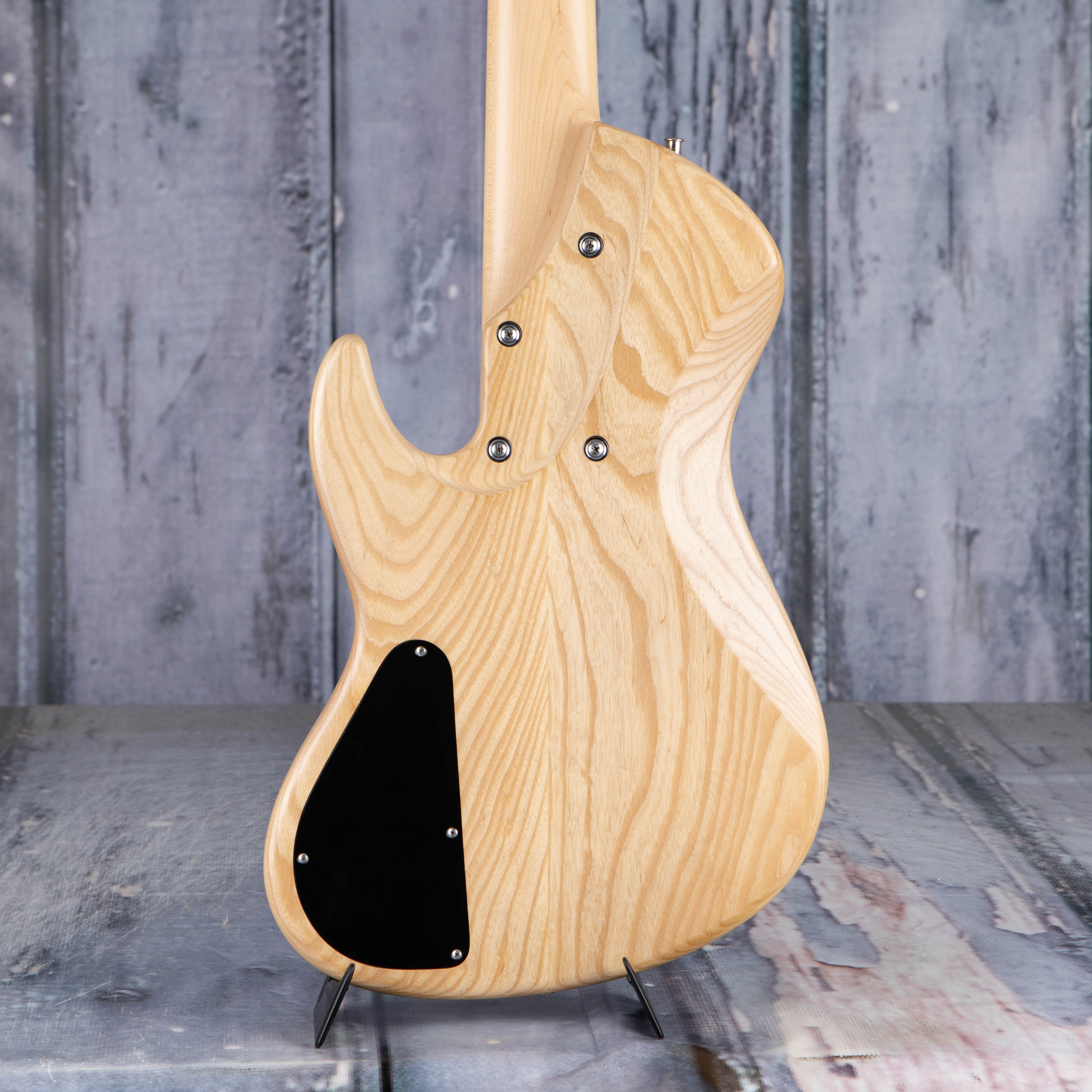 Used Rogers RBass Singlecut 5-String Electric Bass Guitar, 2015, Natural, back closeup